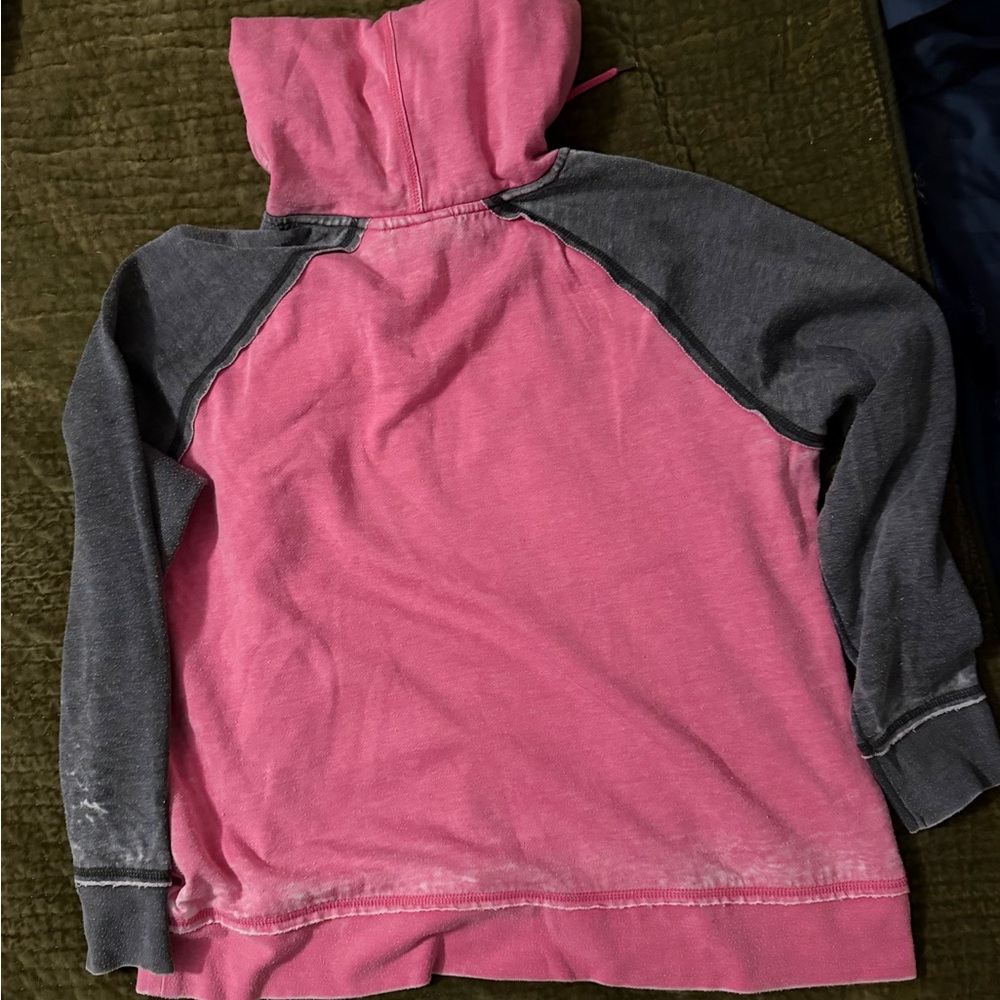 Pink Collection Harley-Davidson Pink and Gray Burnout Sweatshirt - Picture 2 of 3